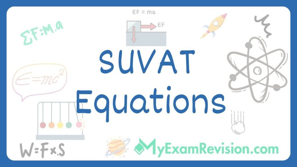 SUVAT equations worksheet with answers