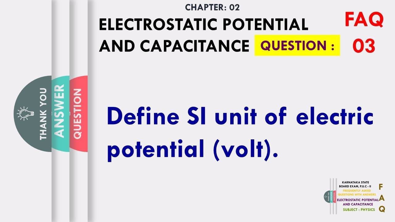 SI Unit for Electric Potential